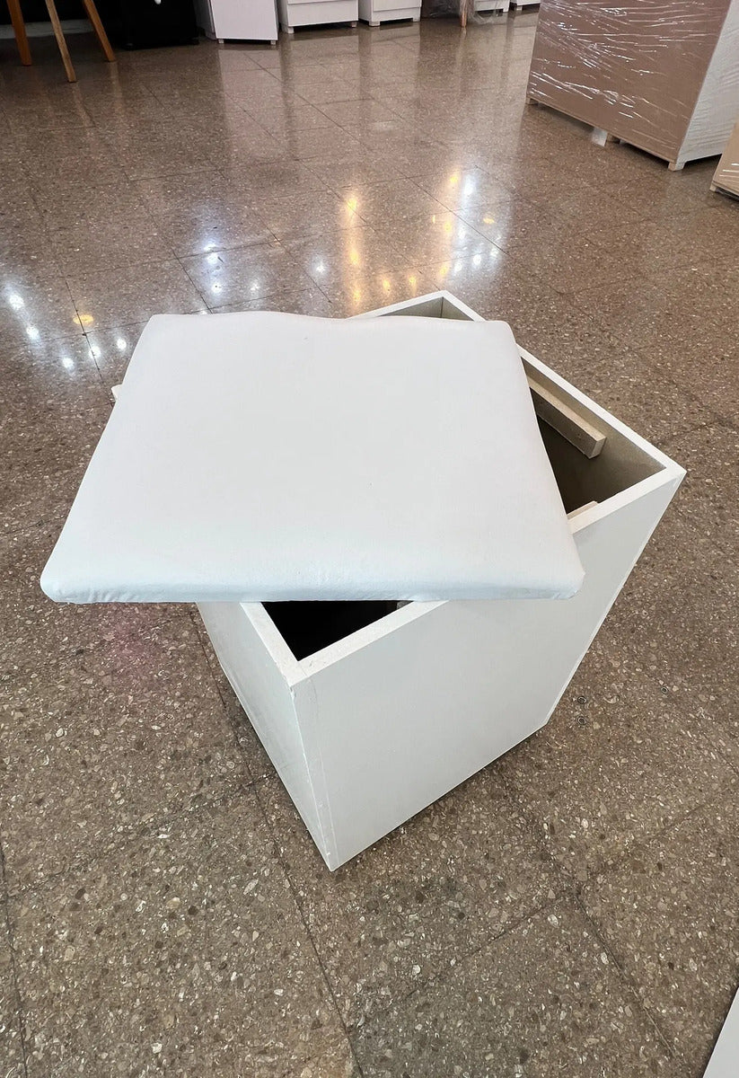 Mueble Tocador Hollywood 1,20 m con Espejo LED y Puff