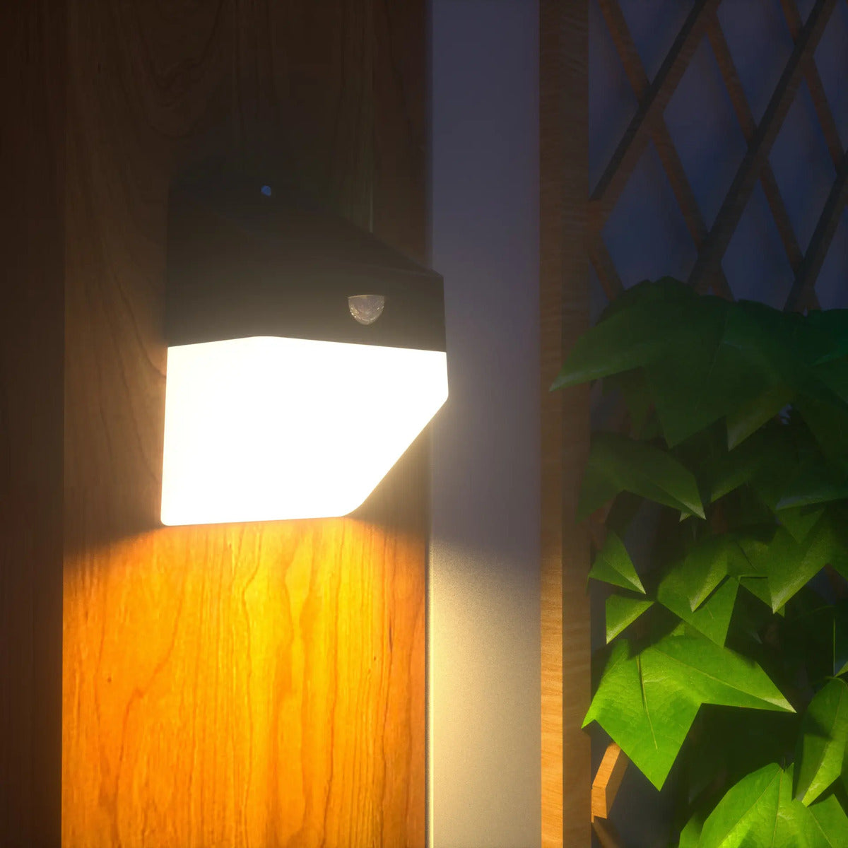 Aplique Solar LED Exterior con Sensor de Movimiento Luz Cálida