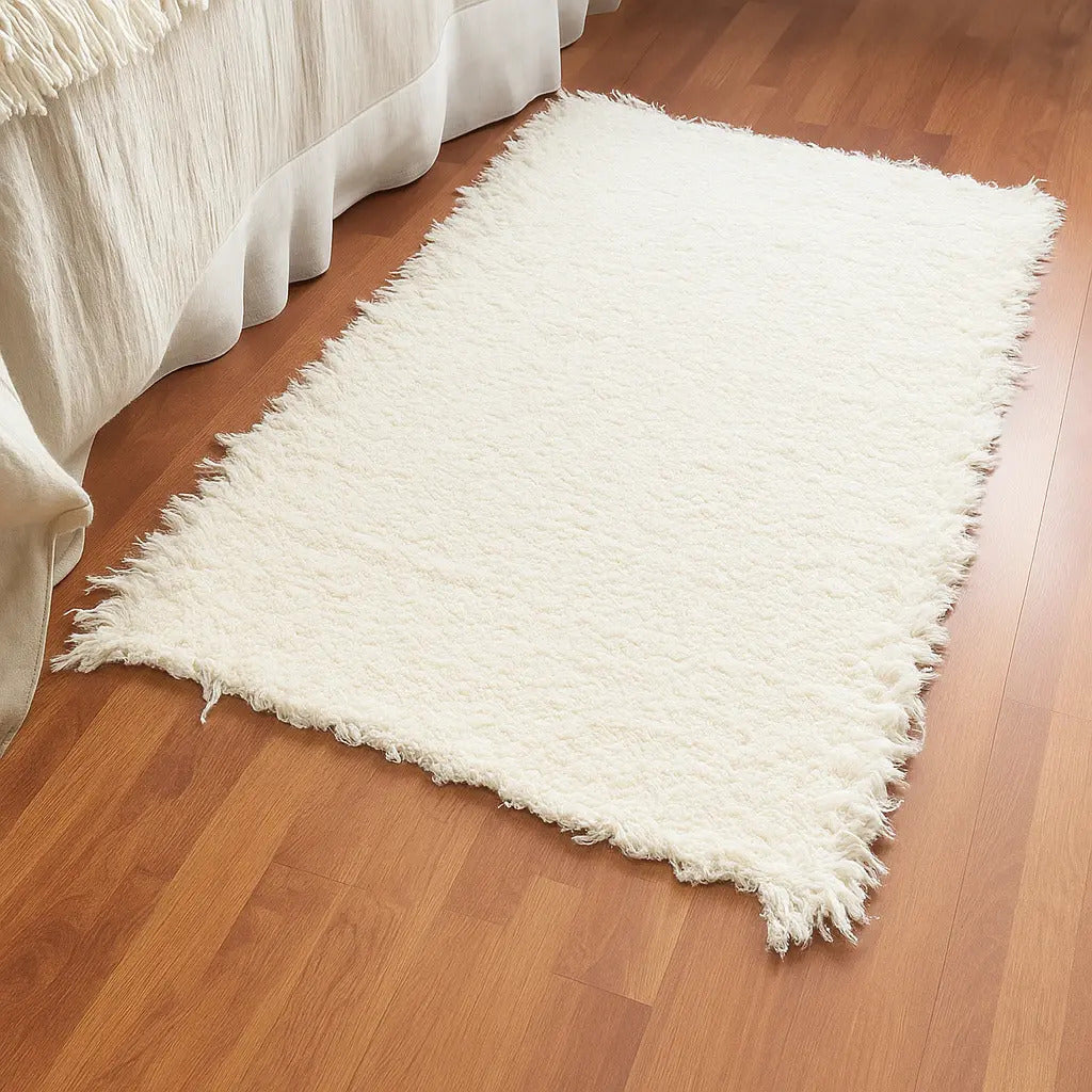 Alfombra de Algodón Tejida en Telar 110x60 cm
