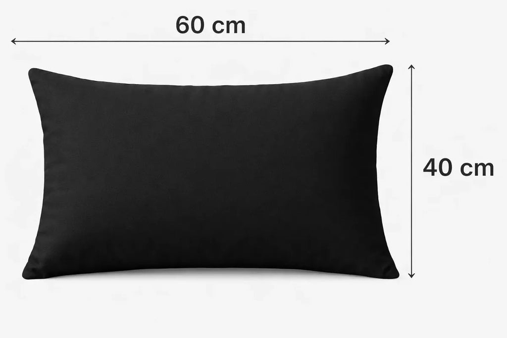 Combo x4 Almohadas Vellón Premium 60x35 cm Negro