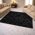 Alfombra Nórdica Pelo Largo 140x200 cm Antideslizante Negro