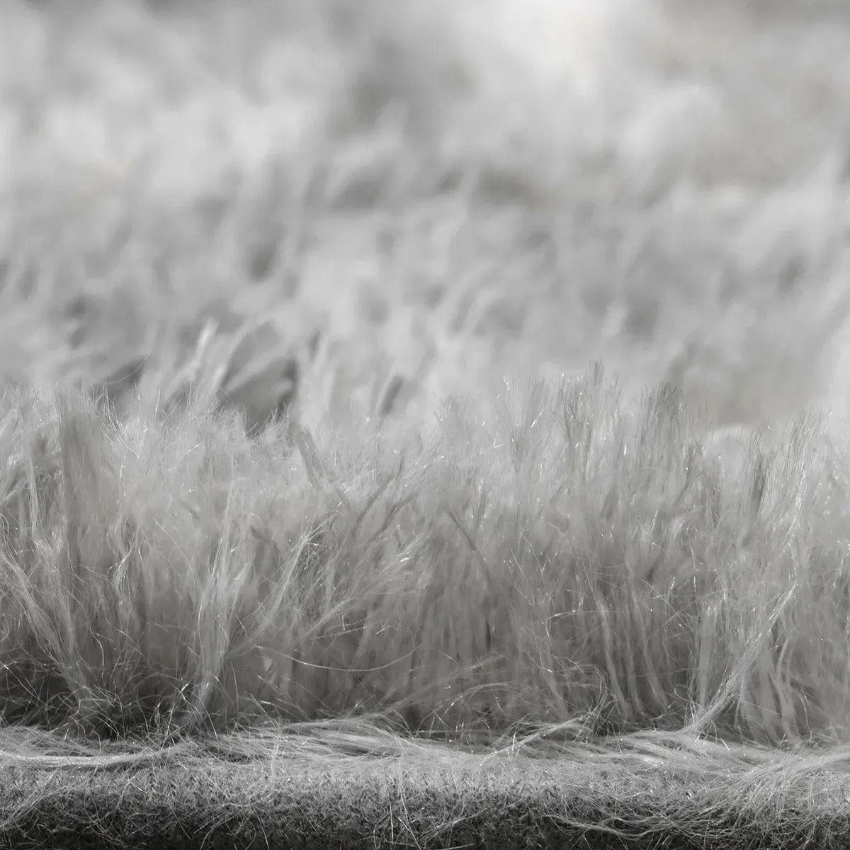Alfombra Nórdica Pelo Largo 140x200 cm Antideslizante Gris