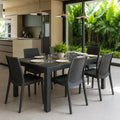 Juego de Jardín: 6 Sillas Harmony + Mesa Alejo 150x90 cm