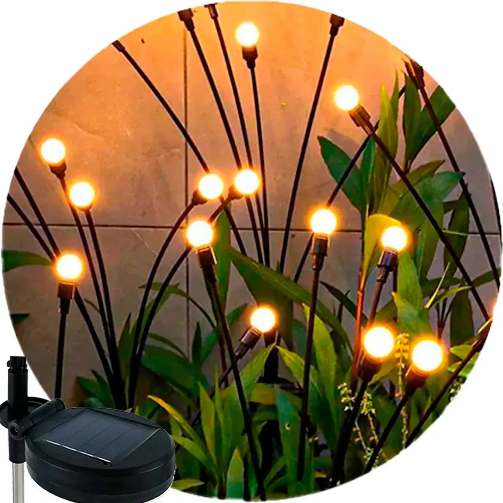 Luces Solares de Estaca Ramo de Bolitas 75 cm - Pack x2