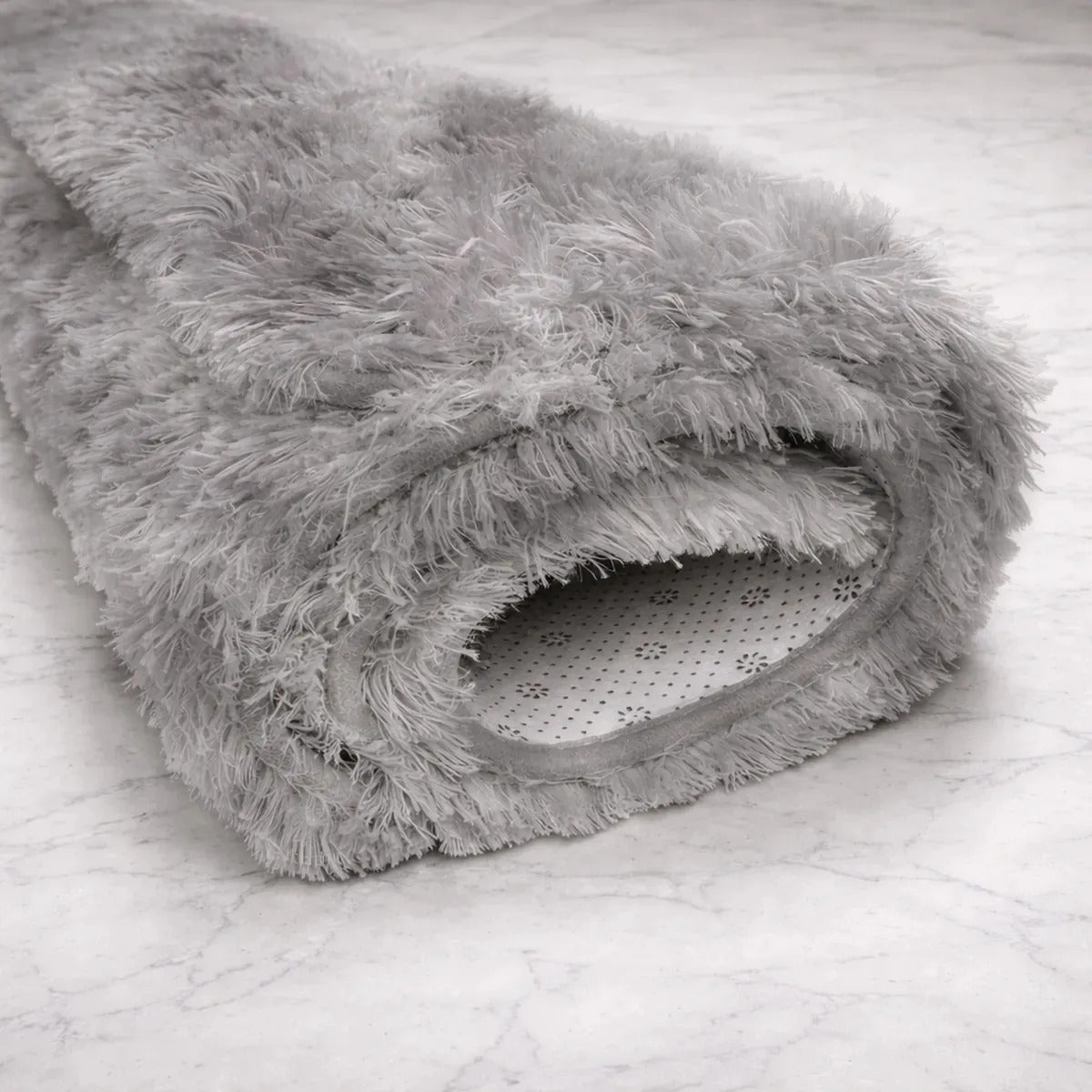 Alfombra Nórdica Pelo Largo 140x200 cm Antideslizante Gris