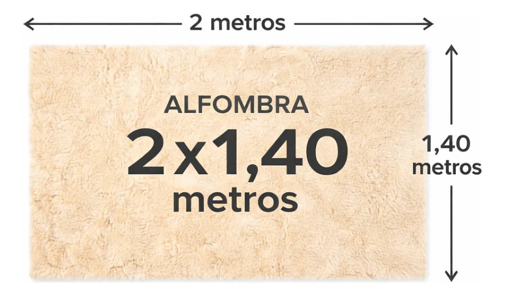 Alfombra Nórdica Peluda 200x140 cm Pelo Largo Living