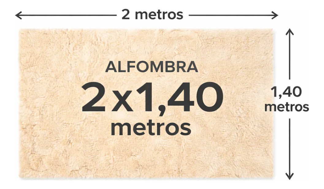 Alfombra Nórdica Peluda 200x140 cm Pelo Largo Living