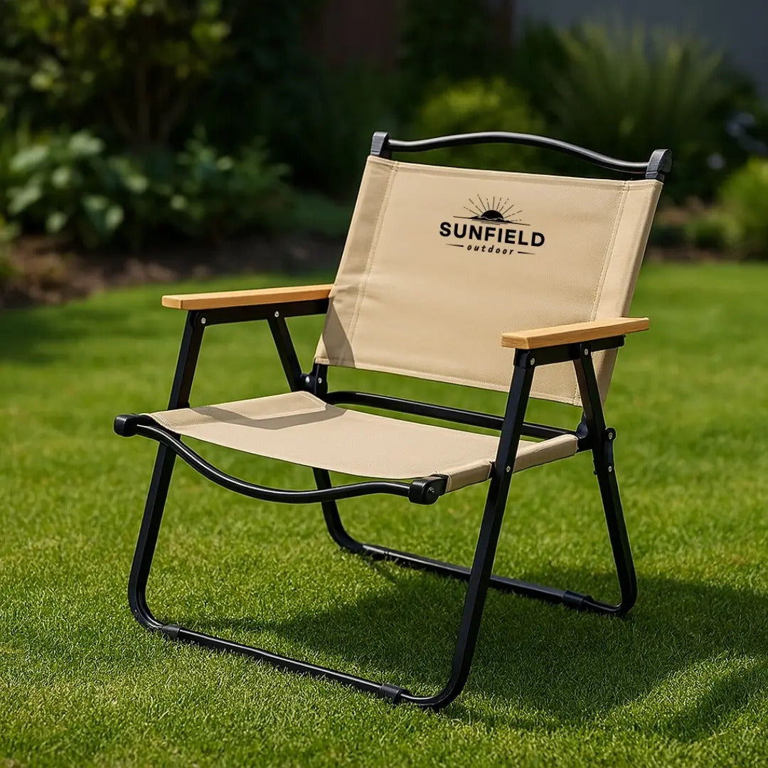 Reposera Plegable Sunfield de Acero con Tela Oxford Beige