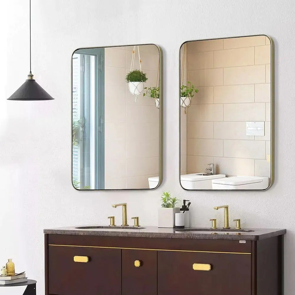 Espejo Rectangular 60x40 cm con Marco Deco para Baño