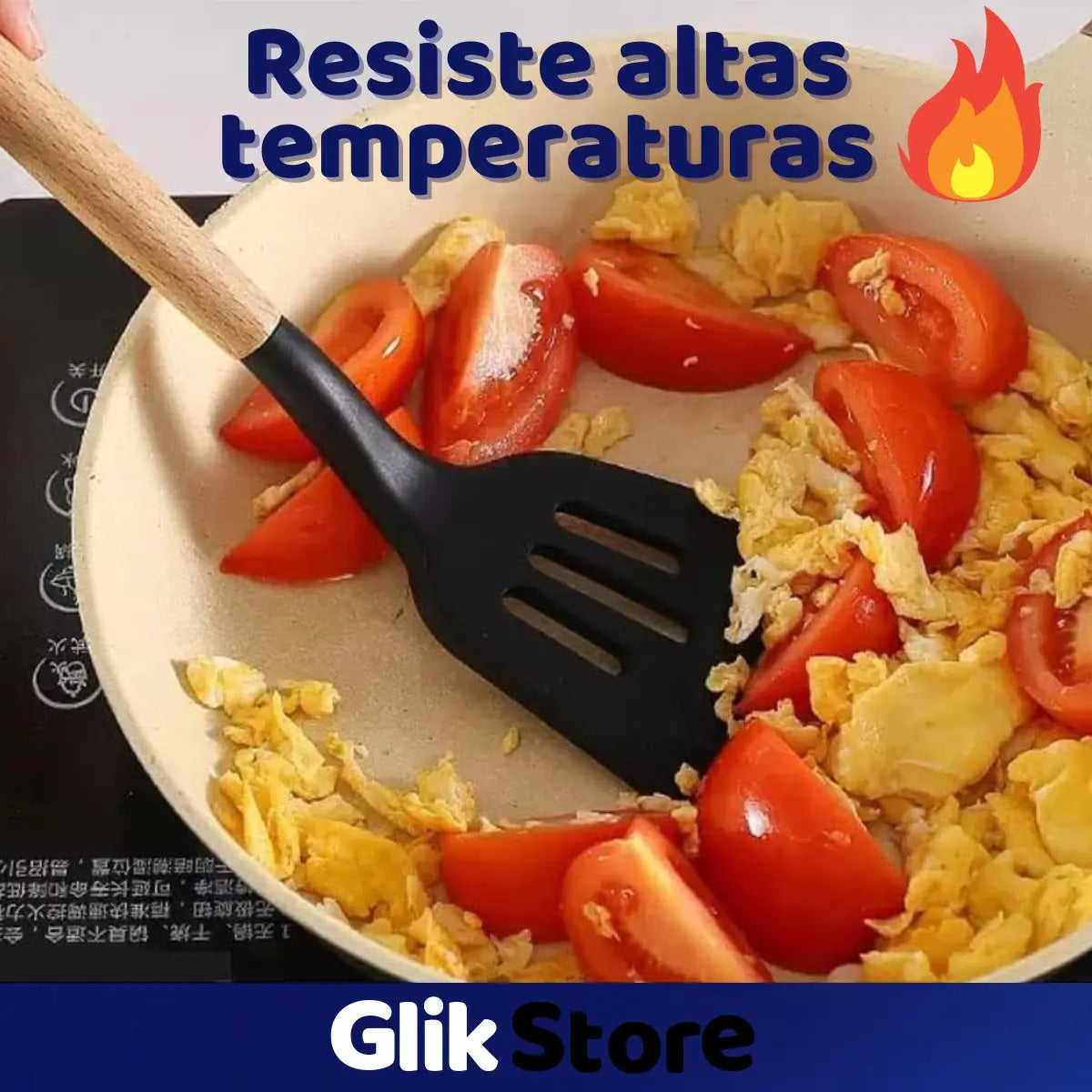 Set x12 Utensilios de Cocina de Silicona con Recipiente