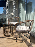 Combo 2 Sillones Gervasoni + Mesa Redonda con Vidrio Beige
