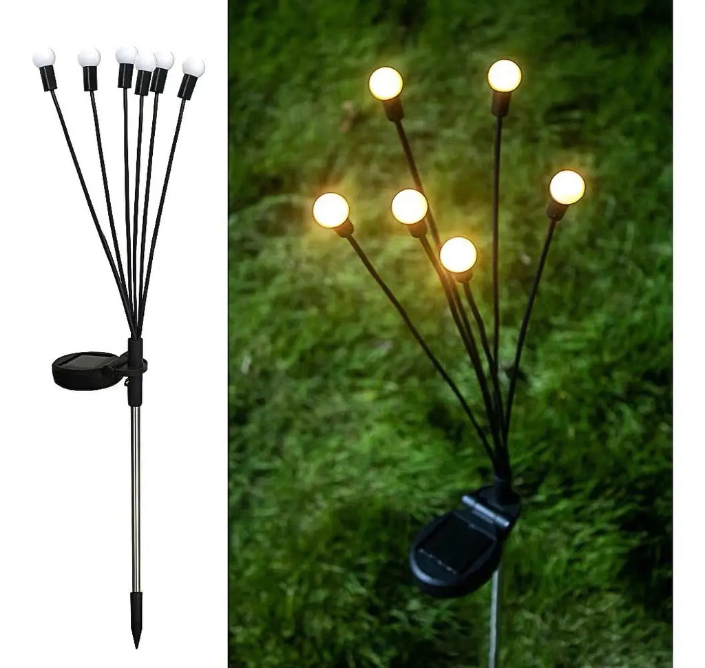 Luces Solares de Estaca Ramo de Bolitas 75 cm - Pack x2