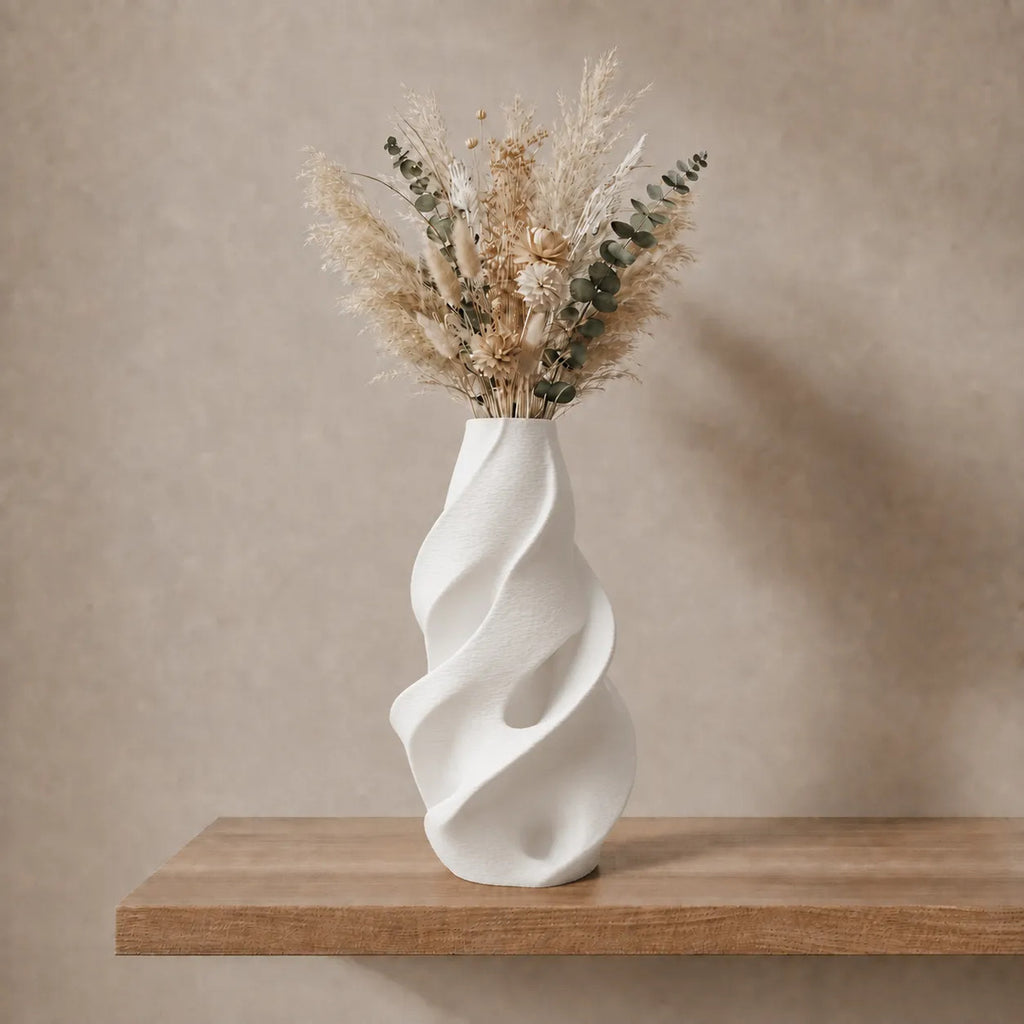 Florero Jarrón Nórdico Twists Minimalista 18 cm