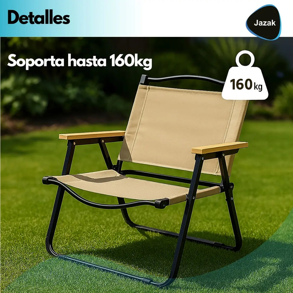 Reposera Plegable Sunfield de Acero con Tela Oxford Beige