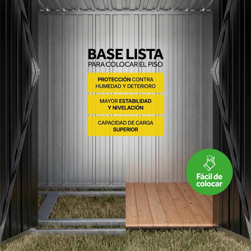 Cobertizo de Acero Galvanizado Trent 195x181x151 cm