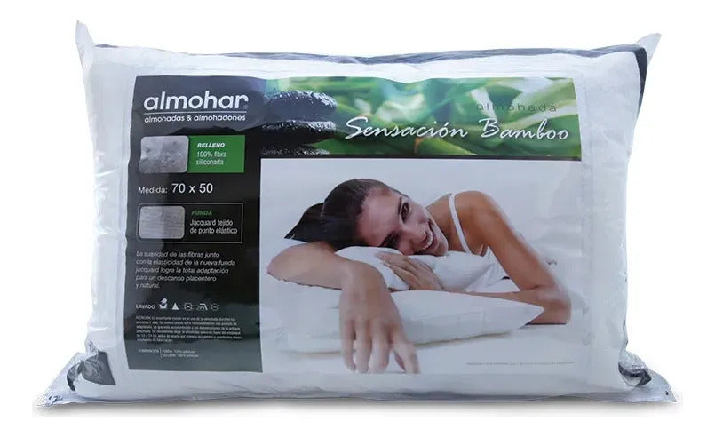 Almohadas Hoteleras Símil Bamboo 50x70 cm — Pack x2
