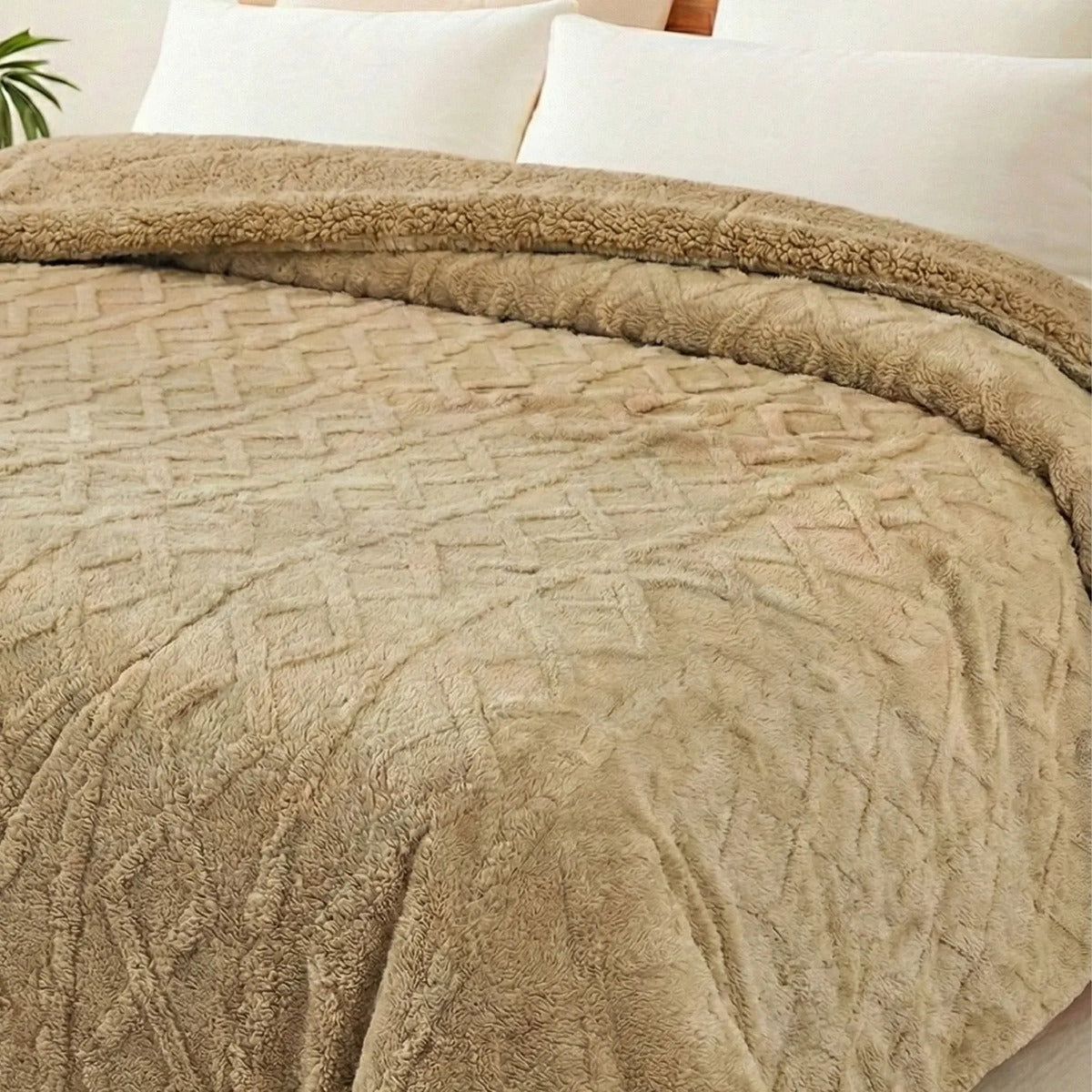 Acolchado Corderito Doble 1½ Plaza 160x240 cm ALPINE