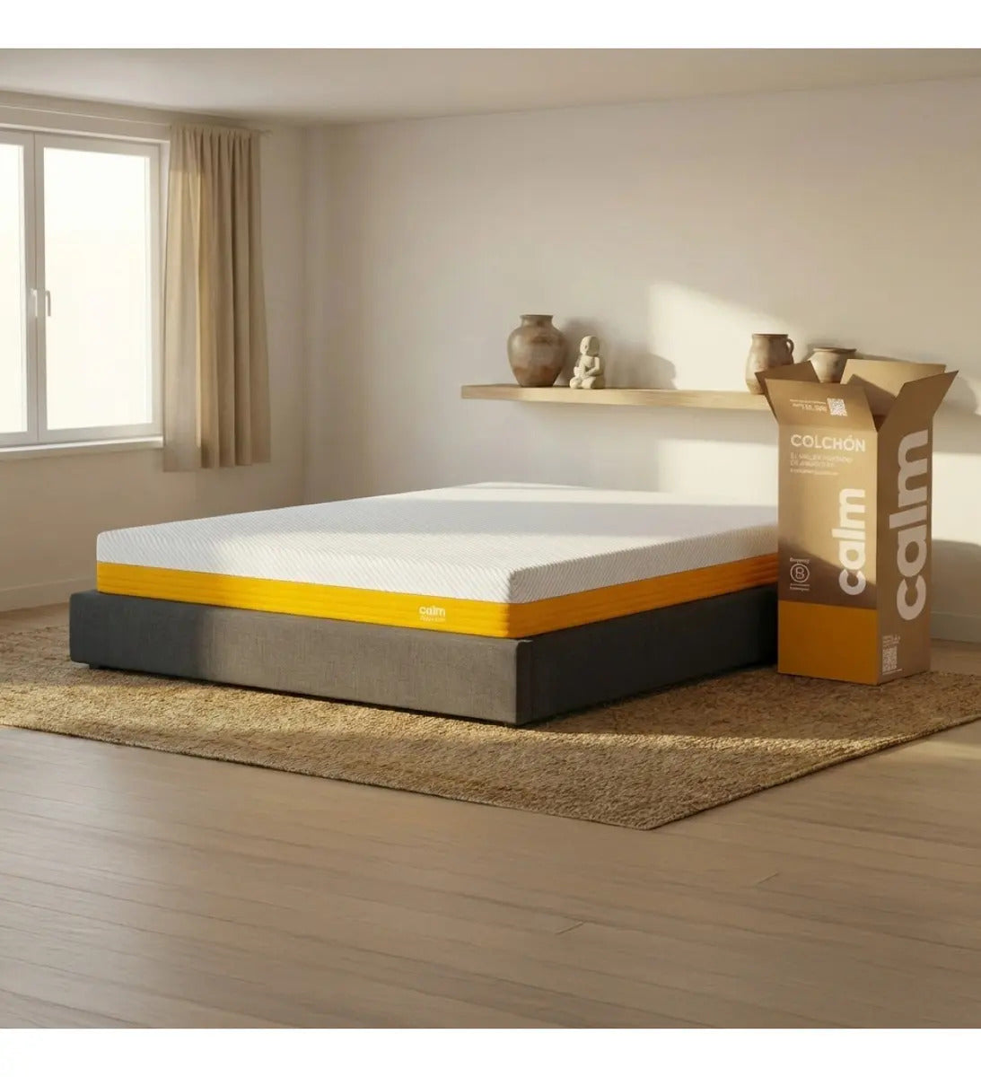 Colchón Calm 2 Plazas 140x190 cm en Caja — 2 Capas de Espuma
